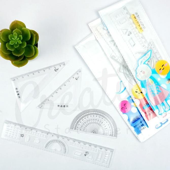 

Promo !!! Ku Ro Mi Penggaris Set 4 Motif 20 Cm Plastik