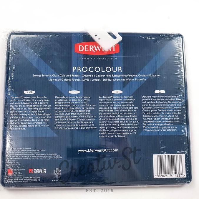 

Ready Stock !!! Derwent Pensil Warna 24 Warna Kemasan Kaleng Procolor 24 Tin Case Color Pencil