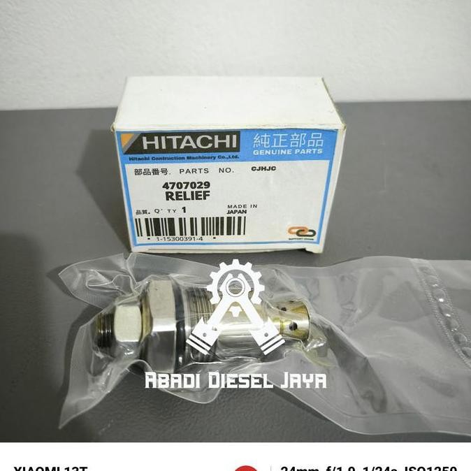 4707029 Relief Valve Hitachi Zaxis 48 Zx48 Zaxis48 Solenoid Hitachi Harga Bersahabat