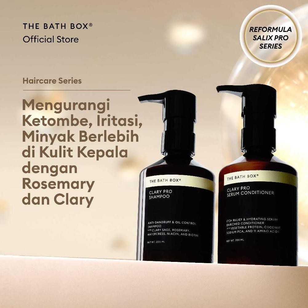 BEST SELLER THE BATH BOX - CLARY PRO HAIRCARE (RAMBUT BERKETOMBE, RAMBUT BERMINYAK, KULIT KEPALA IRI