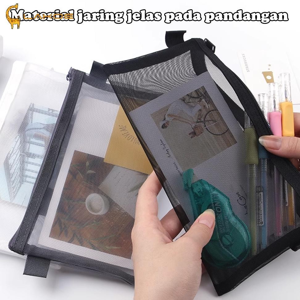 

ready lakoeofficialmall kotak pensil mesh / tempat pensil jaring / dompet jaring transparan {terbaru/terlaris/tergcor/kekinian}