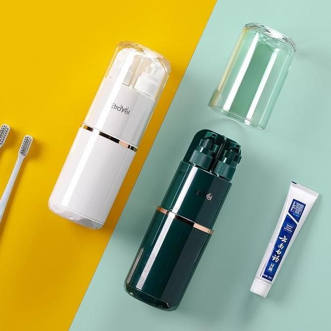 Botol sabun cair untuk travel / tempat sikat gigi odol untuk travel "emerald"