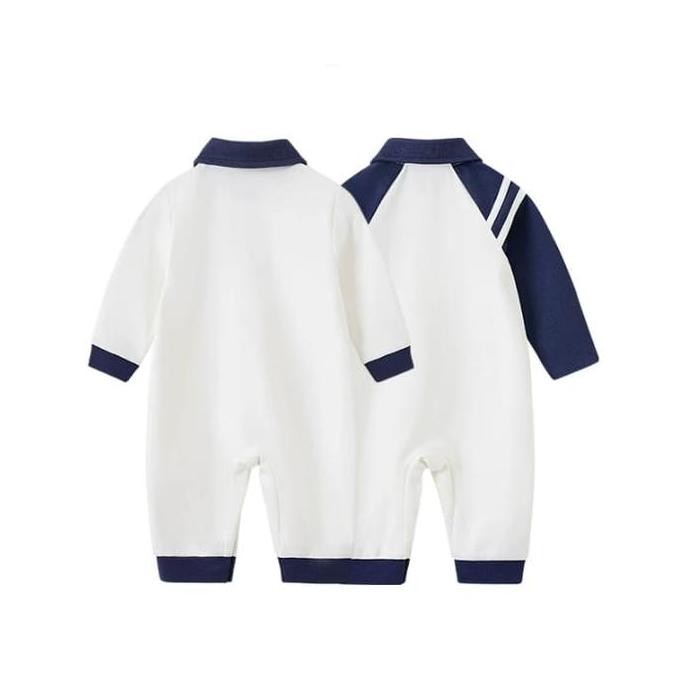 Grosir Babylovanta Jumper Bayi Laki-Laki Dan Perempuan Lengan Panjang Motif Polos Bear Garis Bahan P