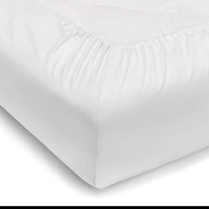 Fitted Sheet/ sprei aja Hotel Putih Microtex LINEN HOTEL dengan karet