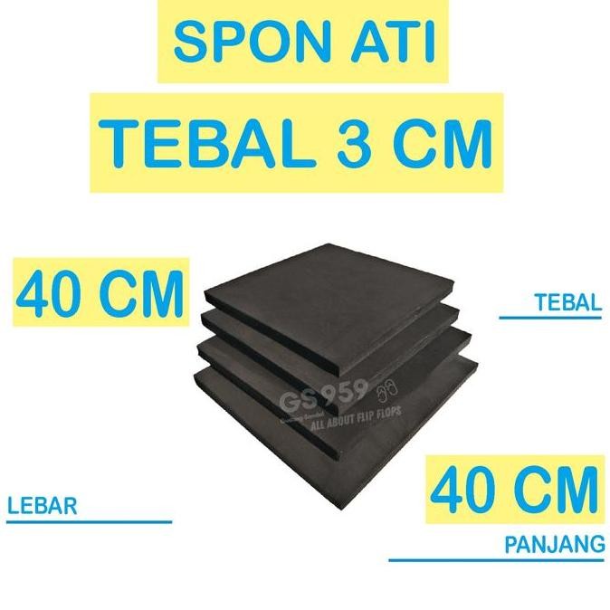 Sale Spon Ati / Busa Ati / Spon Eva Tebal 3 Cm Hitam Ukuran 40 Cm X 40 Cm