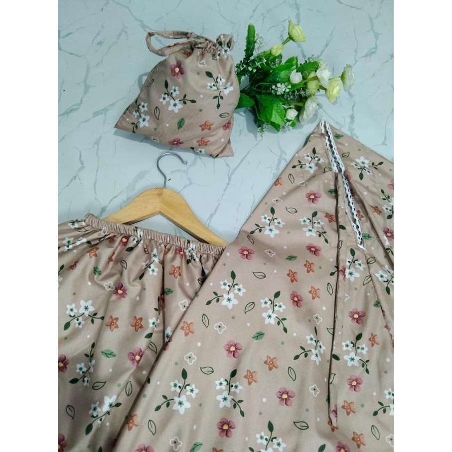 new Mukena Jumbo Katun Mikro Premium 2in1 Motif Cantik Elegan Atasan Panjang Muslim Dewasa Mukenah d