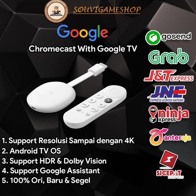 FIRST HAND GOOGLE CHROMECAST WITH GOOGLE TV 4K HDR / HD ORIGINAL BNIB