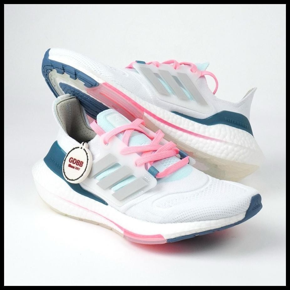 ADIDAS ULTRABOOST 22 2022 WHITE ALMOST BLUE PINK AUTHENTIC