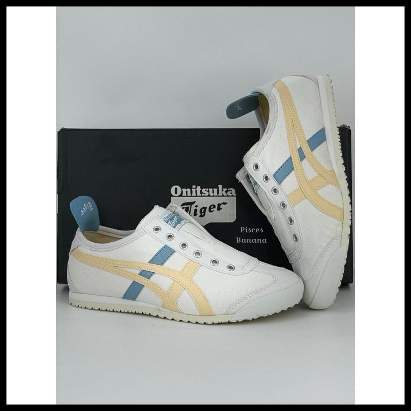 SEPATU ONITSUKA SLIP ON WHITE / COZY PINK
