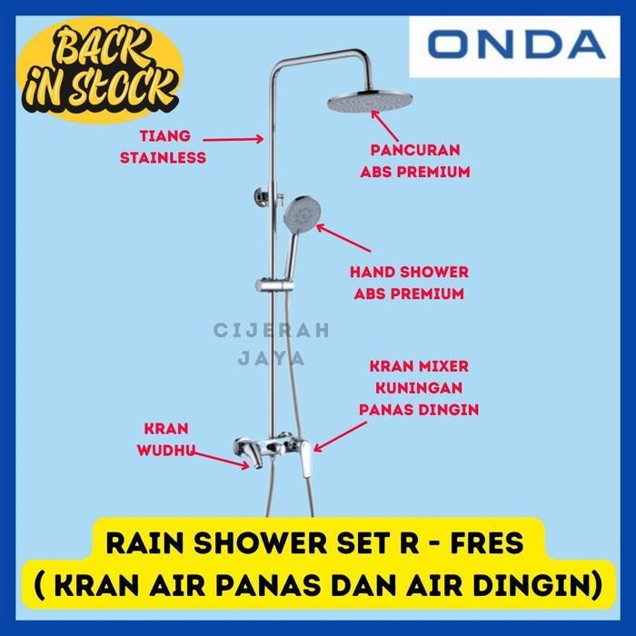 SHOWER COLOUMN SET ONDA R-FRES / SHOWER TIANG PANAS DINGIN ONDA PREMIUM / SHOWER COLOMN PANAS DINGIN