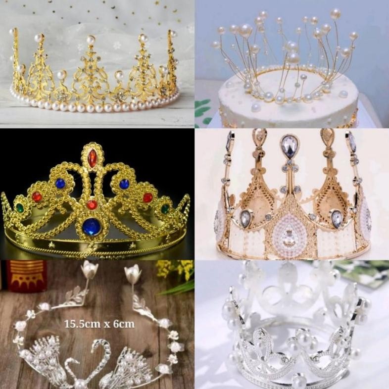 Topper Mahkota, Hiasan Kue Mahkota, Crown Topper Cake, Hiasan Mahkota, Mahkota Untuk Kue, Mahkota