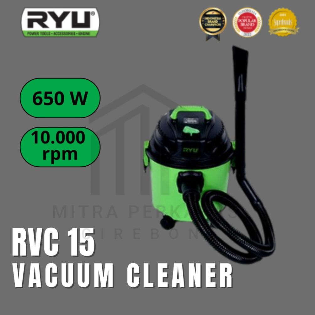 RYU RVC 15L Pembersih Debu Vakum Sedot Debu Vacum Cleaner Basah Dan Kering