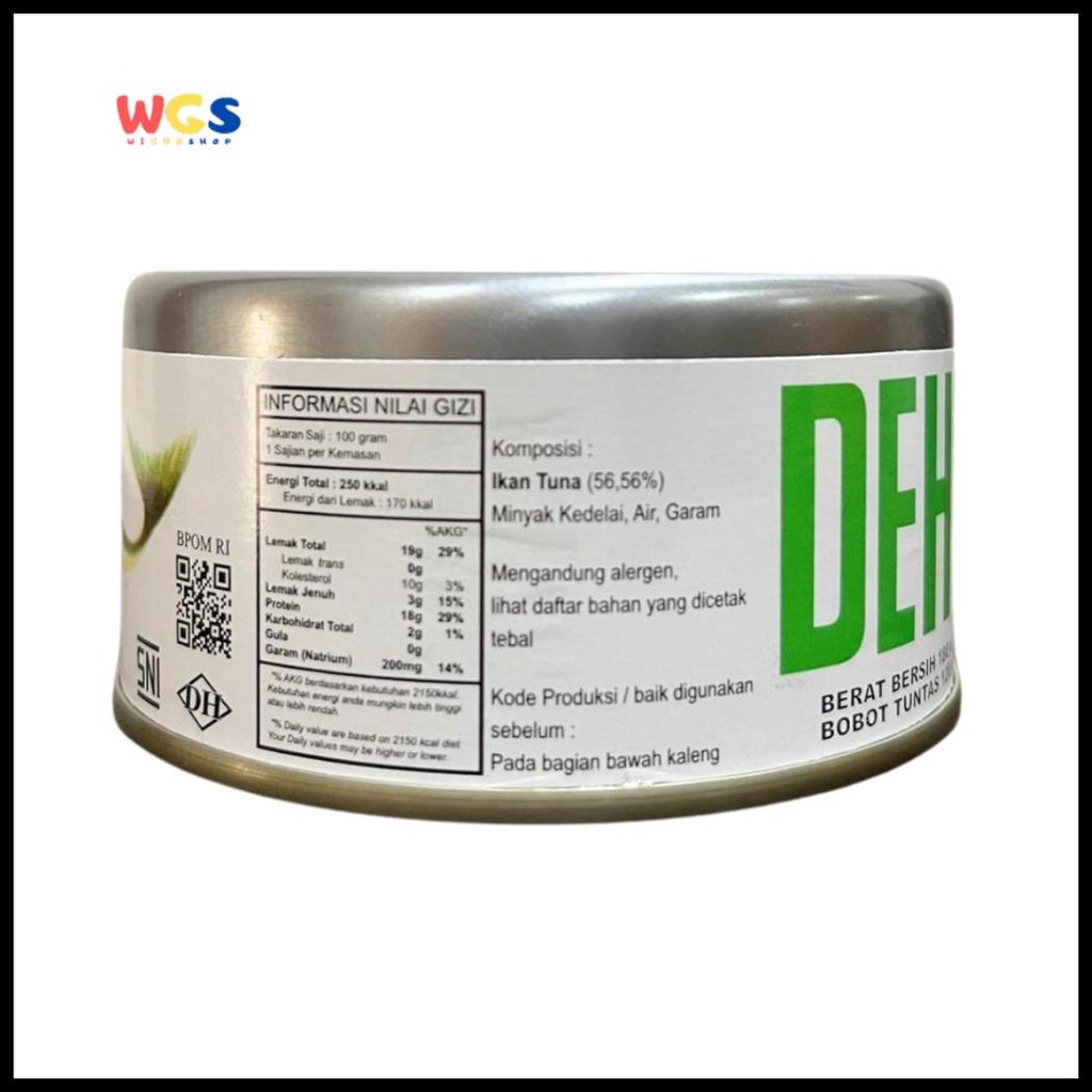 

DEHO TUNA CHUNK IN OIL 180G - IKAN TUNA KALENG