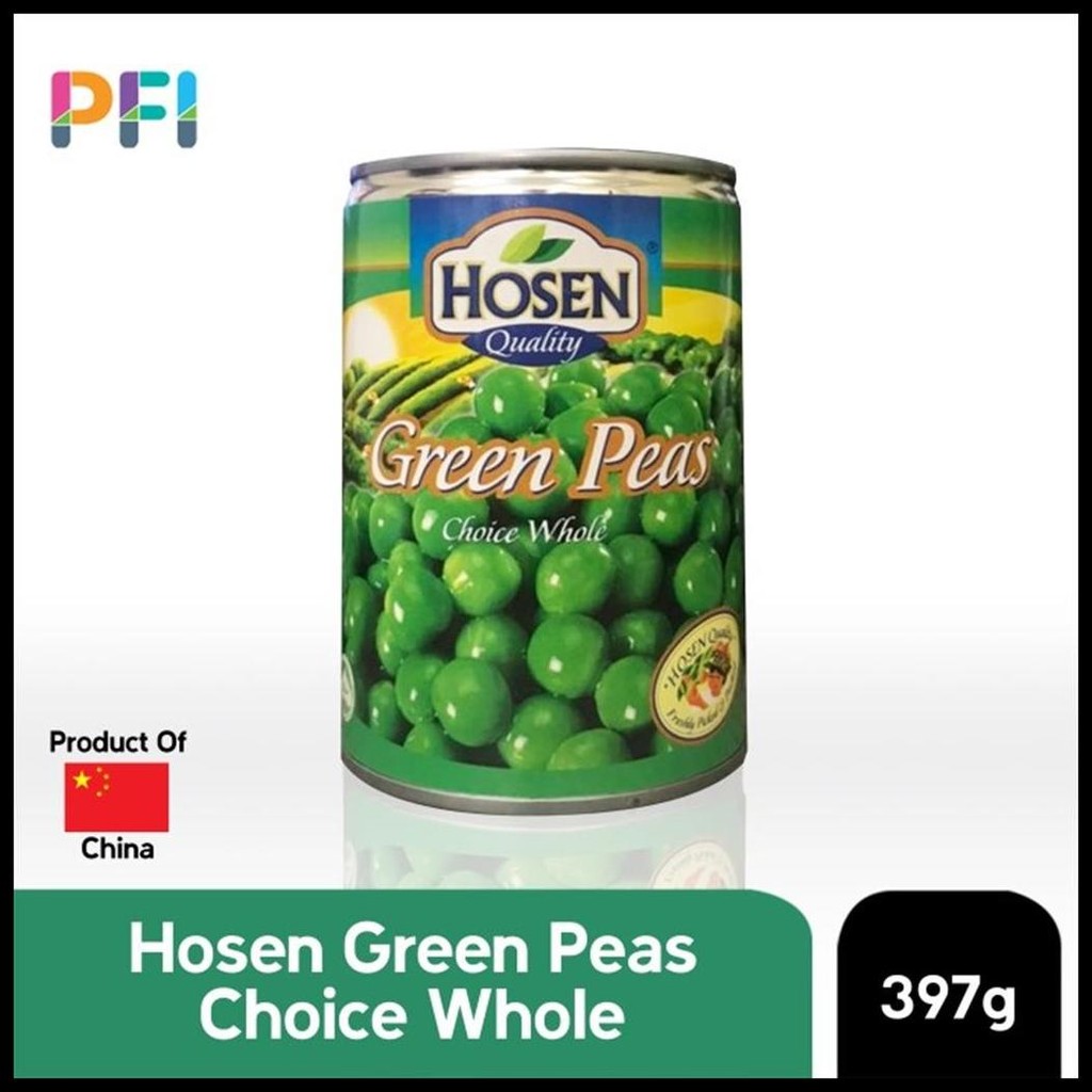 

HOSEN GREEN PEAS CHOICE WHOLE 397GR