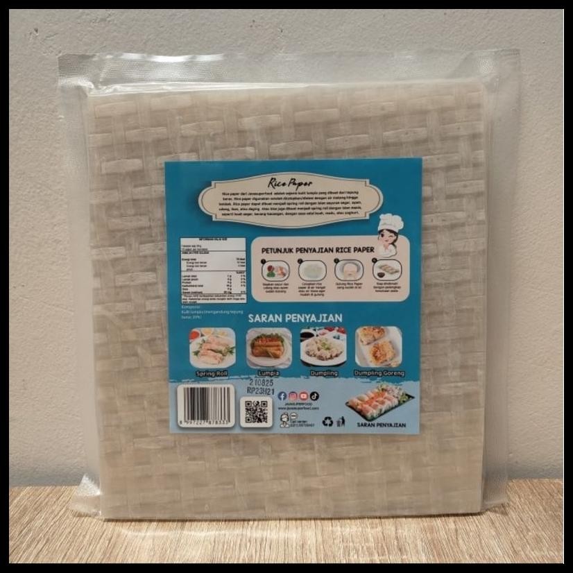 

RICE PAPER KOTAK 300 G ISI 30 LEMBAR HALAL - BANH TRANG 22CM - KULIT LUMPIA VIETNAM- RICE ROLL-