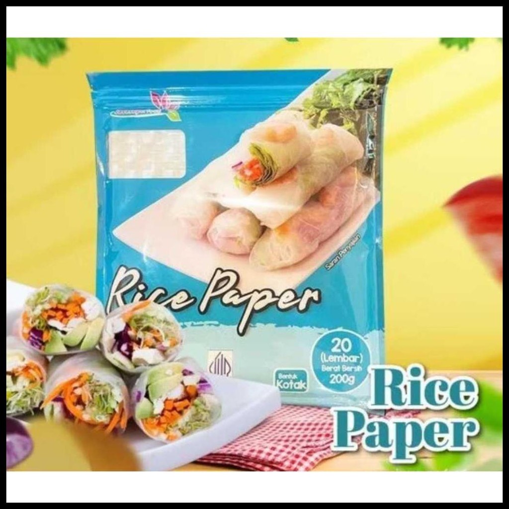 

RICE PAPER 200GR ISI 20 LEMBAR KULLIT LUMPIIA VIETNAM SPRING ROLL