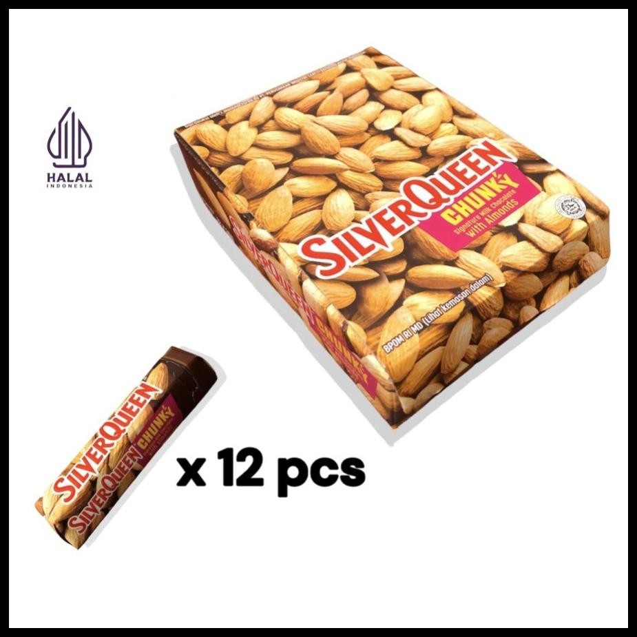

SILVERQUEEN CHUNKY BAR ALMOND MINI 26 GRAM 1 BOX ISI 12 PCS