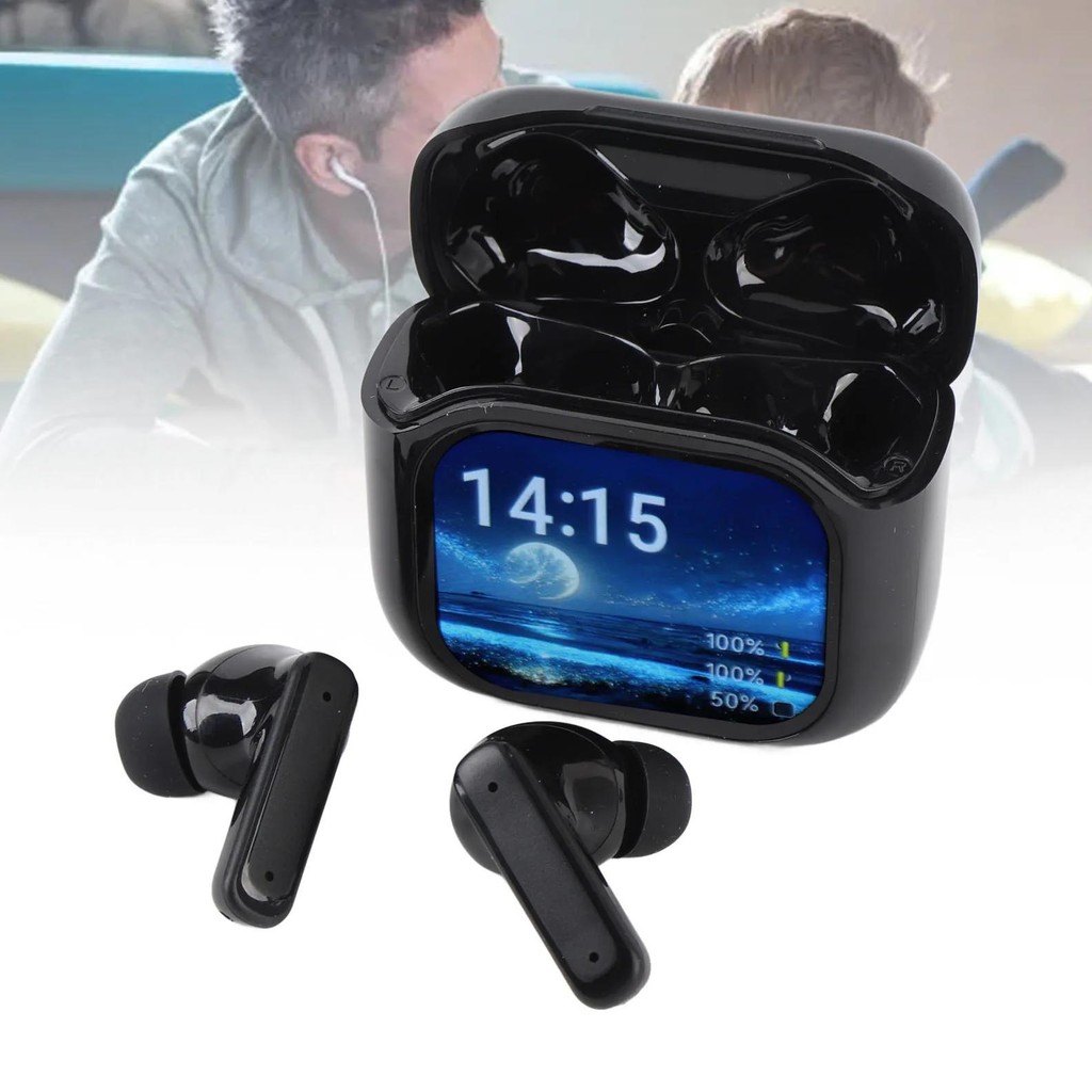 

Language Translator Earbuds with Color Touchscreen Charging Case Bluetooth 5.4 ANC Noise Cancelling 140 Languages Translation