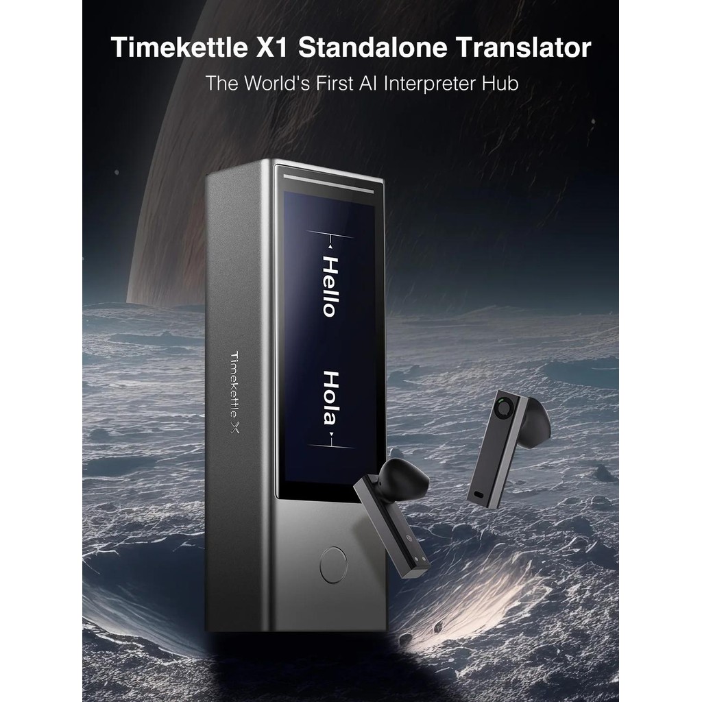 

Timekettle X1 AI Interpreter Hub Standalone Entity Two Way Simultaneous Translator Earbuds Translator Device language translator