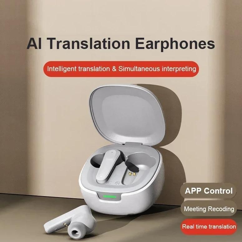 

Wireless AI Intelligent Translator Earphone Bluetooth 5.4 Real Time Translation Display Earbuds with App Control ANC ENC Headset