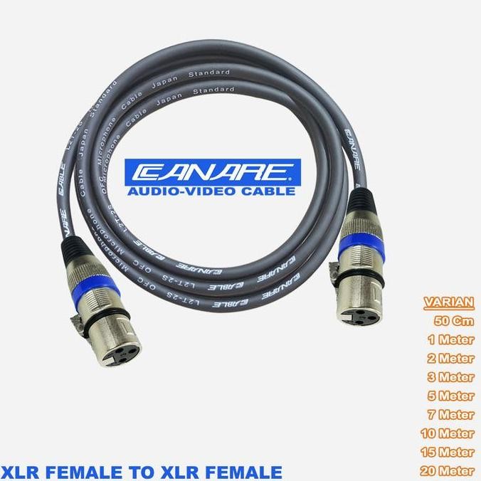 Kabel Audio / Kabel Mic Jack Canon XLR Female to XLR Female - Canare