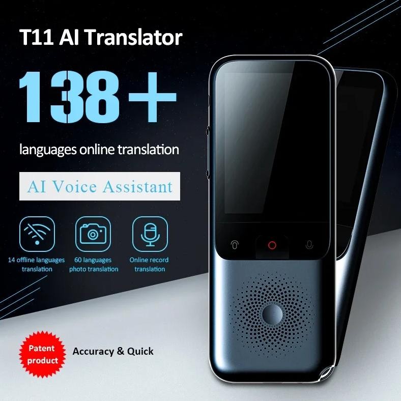 

New T11 Portable Audio Translator 138 Language Smart Translator Offline In Real Time Smart Voice AI Voice Photo Translator