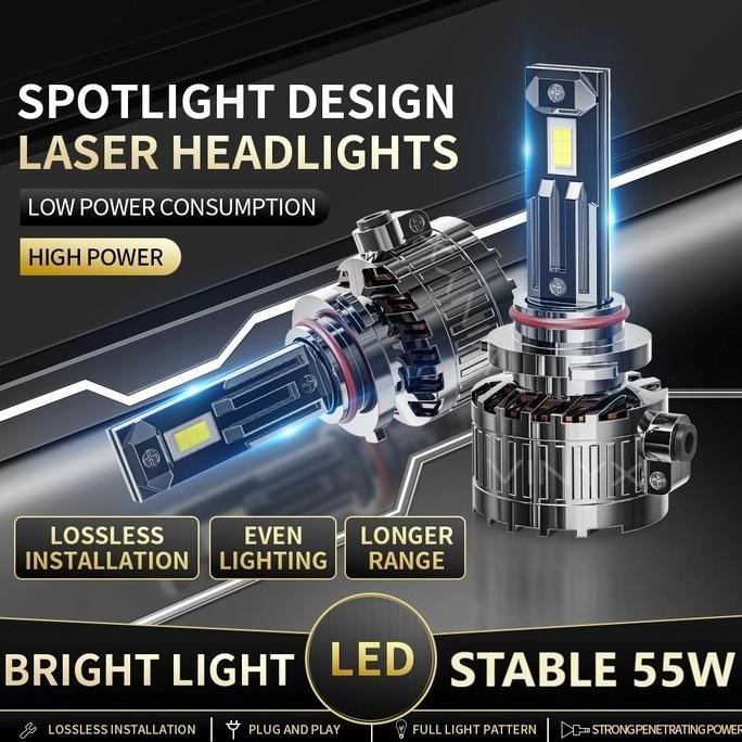 LAMPU LED H4 H11 V5 VINYX LED HEADLIGHT HIGH POWER BOHLAM UTAMA MOBIL PNP BERGARANSI