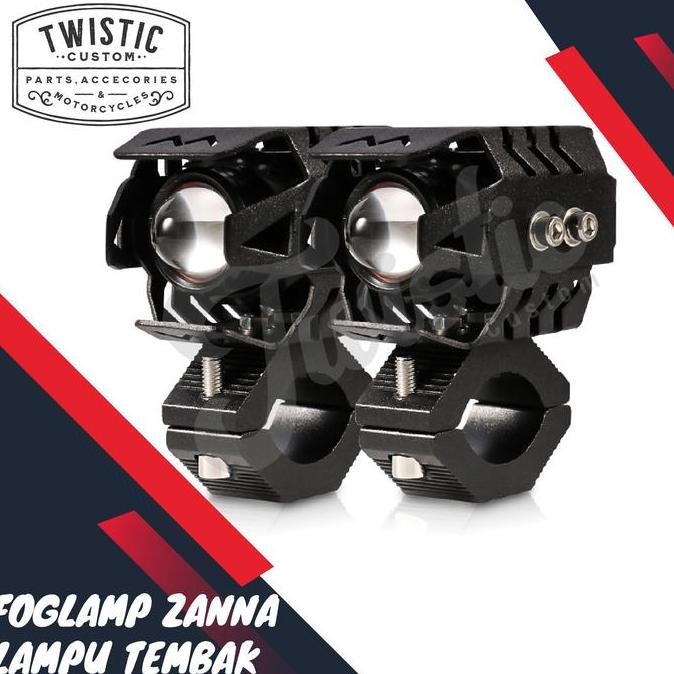 Lampu Tembak Kabut LED Zanna Putih Kuning Motor Universal