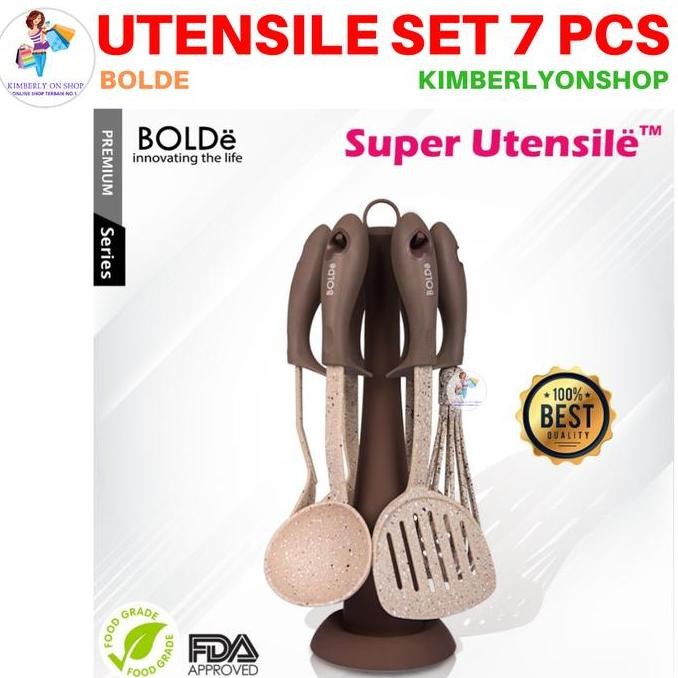 Bolde Super Utensil Set 7 Pcs - Spatula Set - Alat Masak Anti Gores