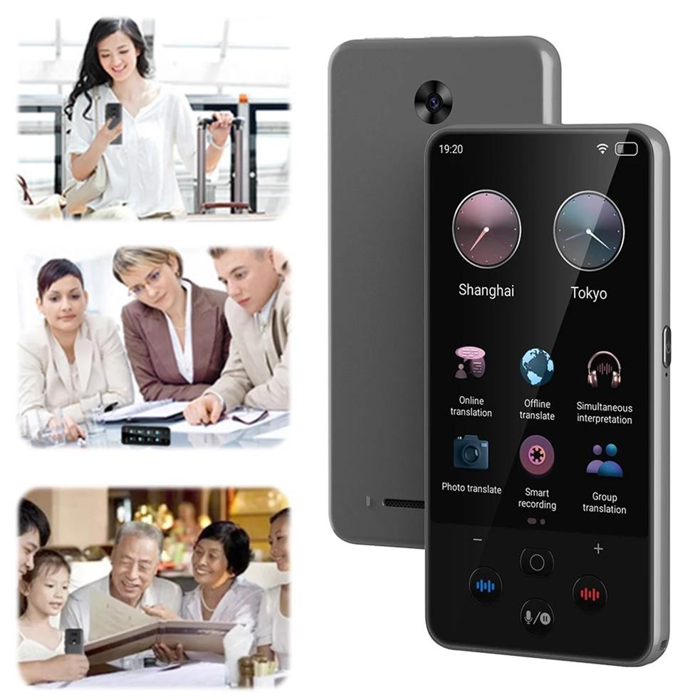 

Real Time Translation Device 138 Languages 4.0inch Touch Screen Voice Translator Pocket Dictionary for Business Learning Travel