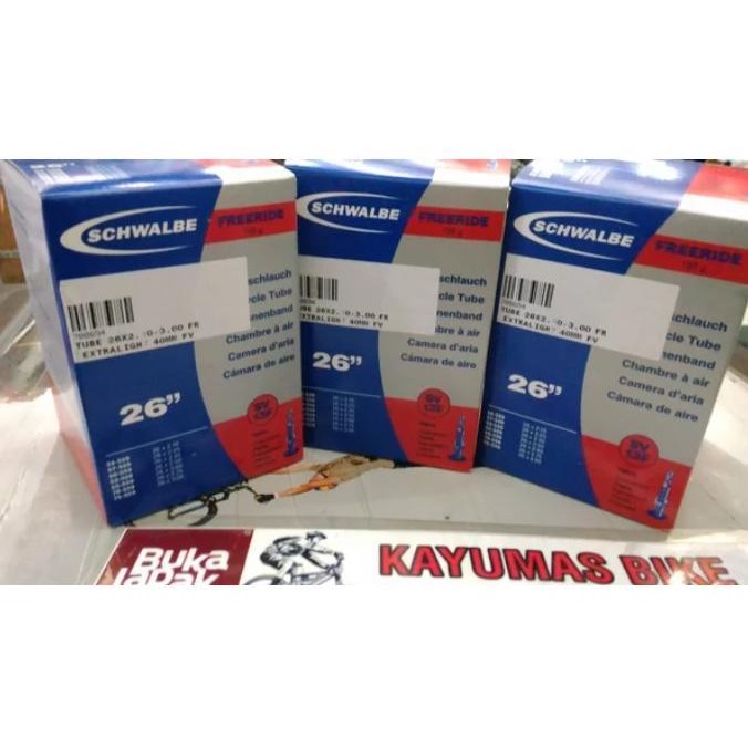 Ban Dalam Schwalbe 26 X 2.10 - 3.00 Fv Freeride 40Mm Original Dan Terpercaya
