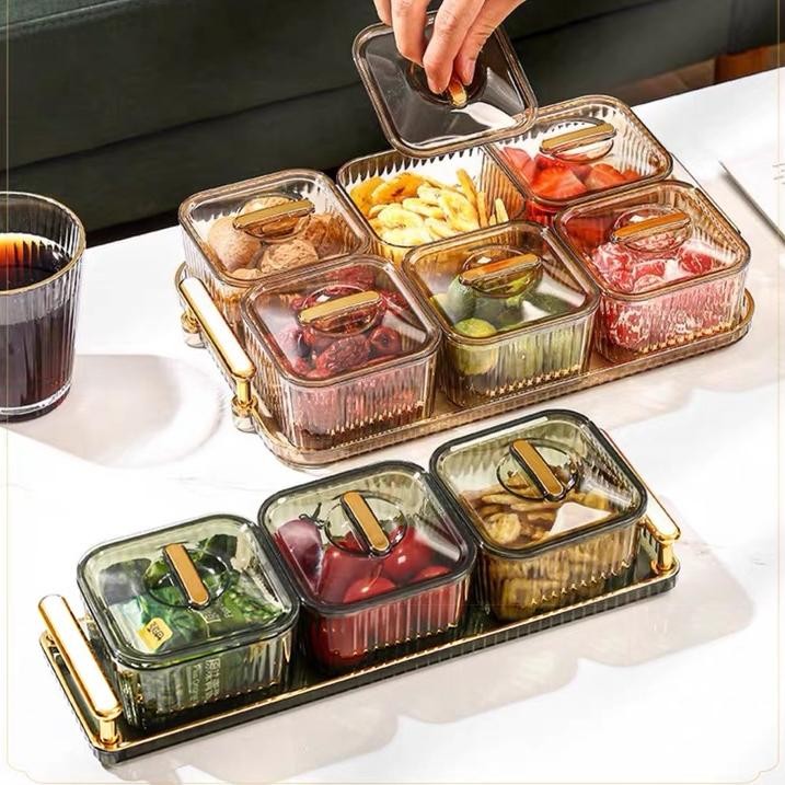 Nampan Toples Permen Minimalis Lebaran Tatakan Snack Kue Kering Kotak HSB663