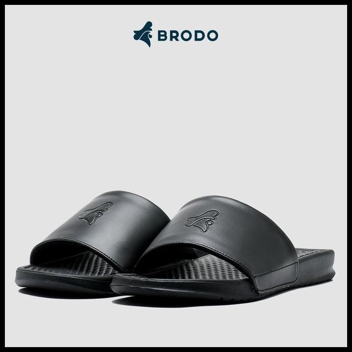 Brodo - Sandal Pria Broslides V.2 Full Black Original Best Seller