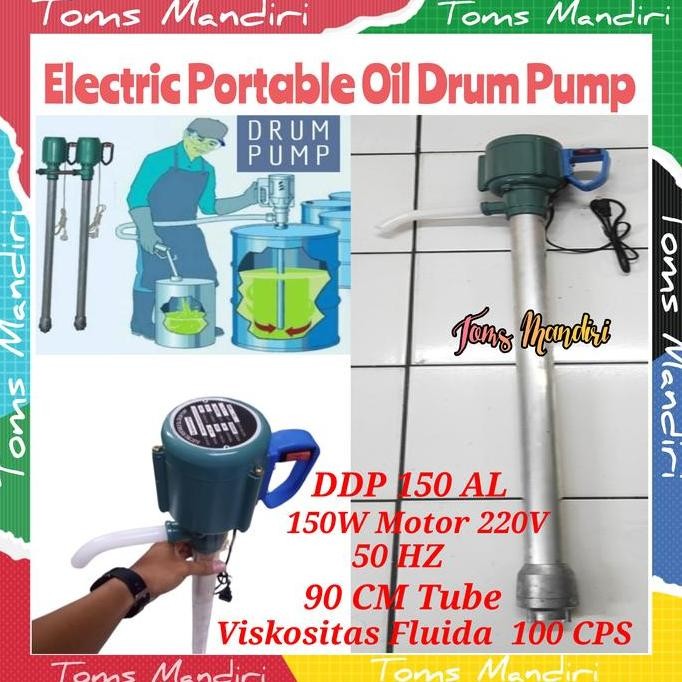 POMPA MINYAK ELECTRIC DRUM PUMP OIL LISTRIK BARREL PUMP 220V ORIGINAL DAN TERPERCAYA