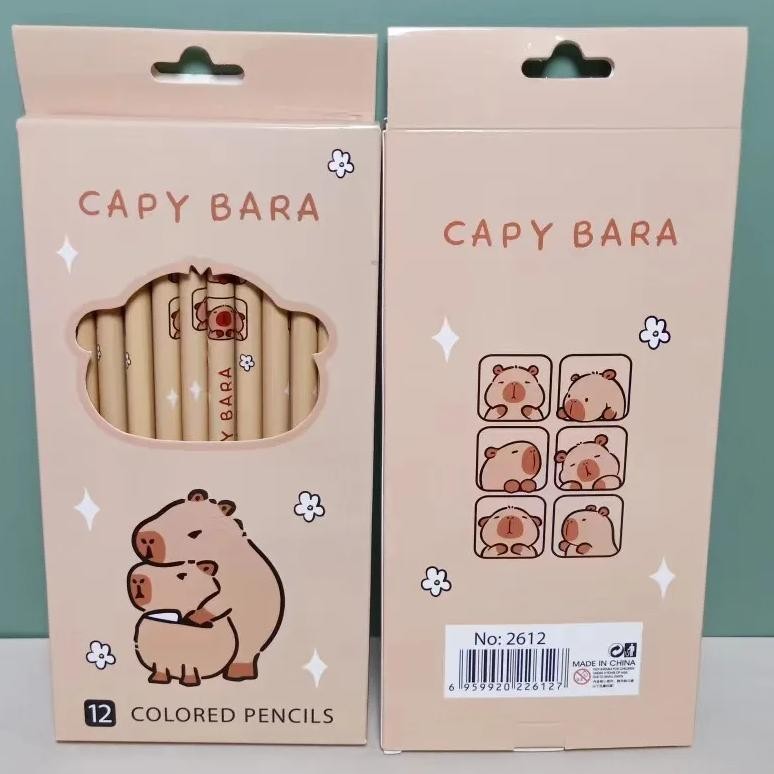 

12 Colour Cartoon Capybara Natural Wood Colored Drawing Pencils For Student Children School Artist Painting Sketch Color Pencil