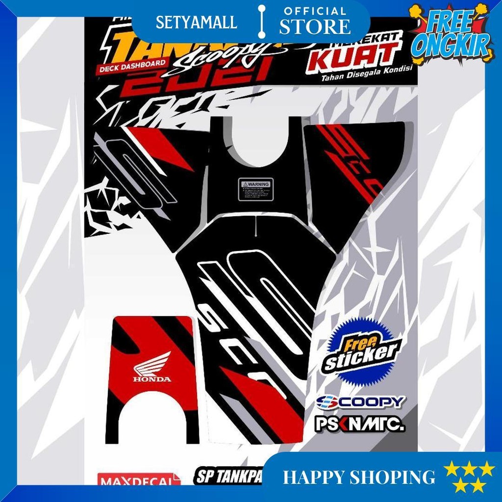 Tankpad Scoopy New 2021 - 2023 Striping Scoopy Sticker Pelindung Dashboard Scoopy Scoopy 2023 104012
