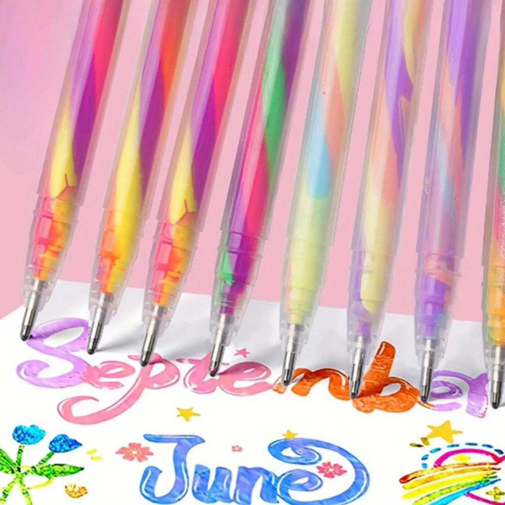 

6Colors, Spiral Gel Pen, Drawing Art Pens, 1.2Mm Tip Highlighters, Stationery School Supplies, Christmas & Thanksgiving Gifts
