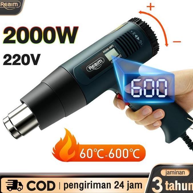 Reaim 2000W Tampilan Digital Mesin Udara Panas Suhu Tinggi/Perbaikan Elektronik Stiker Plastik Film 
