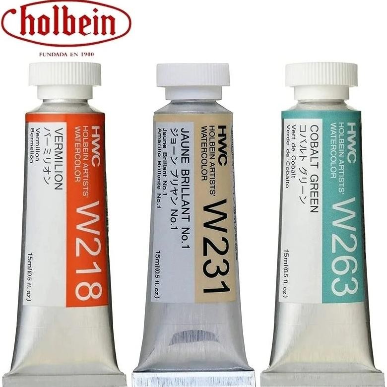 

Japan Holbein Series 4/5/6 Artists' Transparent Watercolor Paint 15Ml/0.5Oz Tubes Art Watercolour Professional Drawing Supplies