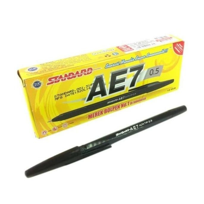 

Pulpen / Pen / Ballpoint / Standard AE7 0.5 mm Hitam - 1 Lusin