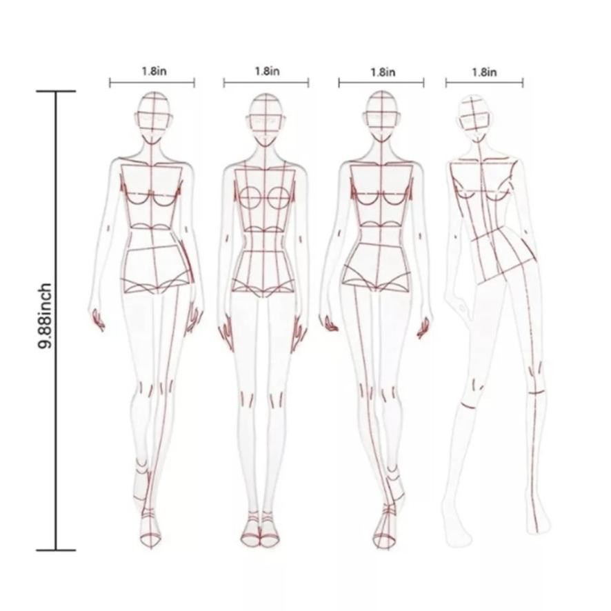 

Berkualitas Fashion Sketching Ruler Sewing Penggaris Fashion Pola Baju Busana Jahit