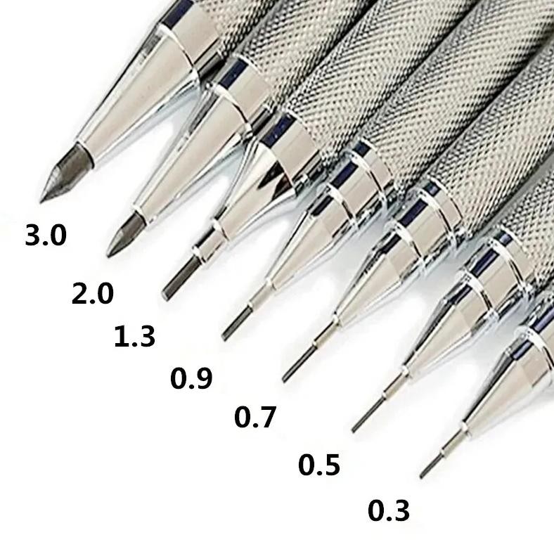 

0.3 0.5 0.7 0.9 1.3 2.0 3.0Mm Metal Set Of Refill Eraser Mechanical Pencil Art Drawing Painting Sketch Painting School Student