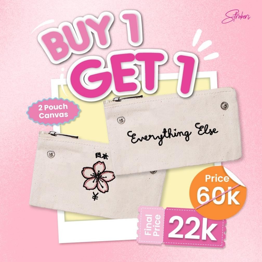 

LINDU Stroberi Double Pouch Canvas