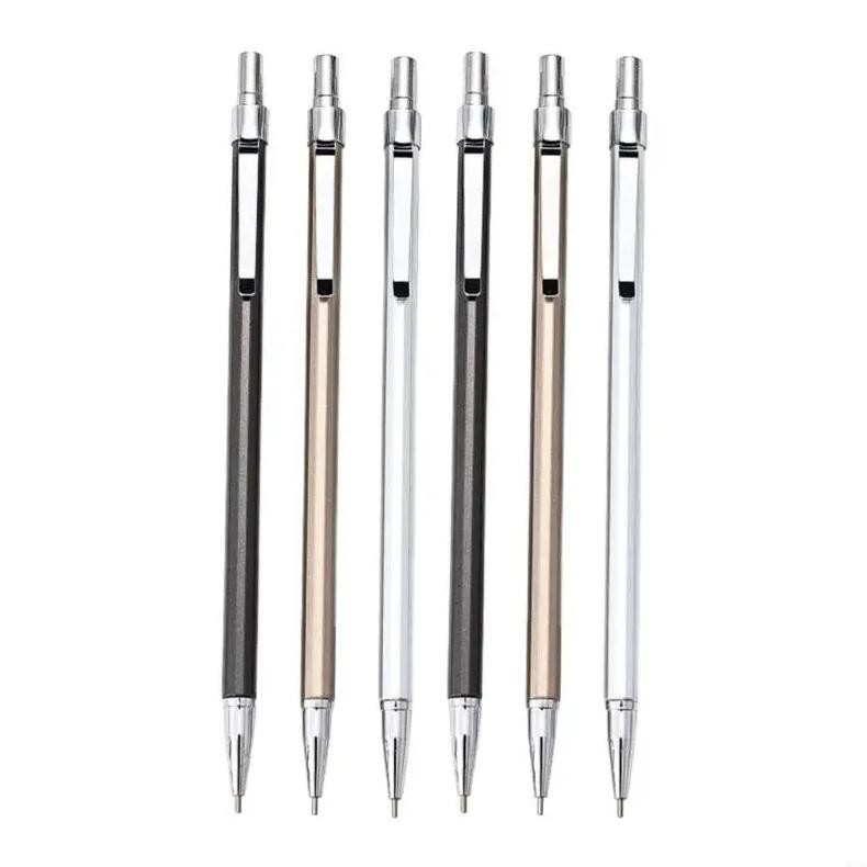 

6Pcs Metal Mechanical Pencil Drawing Automatic Pencil, Carpenter Mechanical Pencil For Student Writing Sketching Drawing