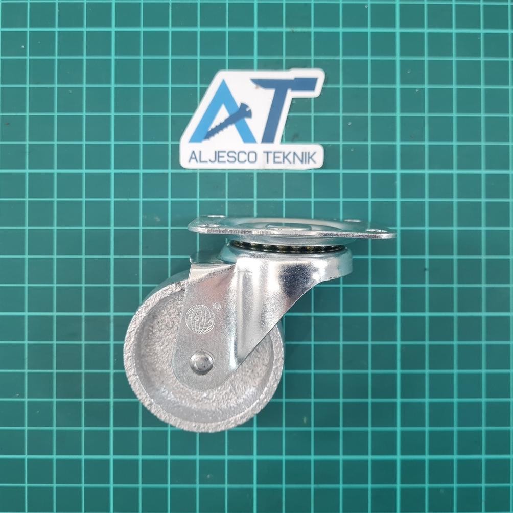 HJK RODA 2 INCH HIDUP BESI ETALASE - TROLI - GEROBAK