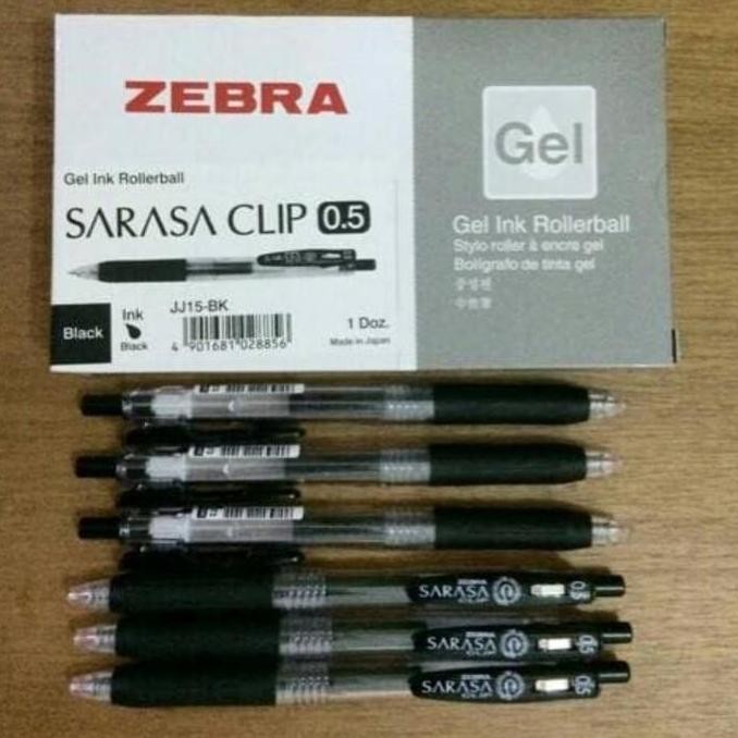 

Pulpen Ballpoint pen Zebra Sarasa Clip Gel 0,5 Hitam harga satu lusin