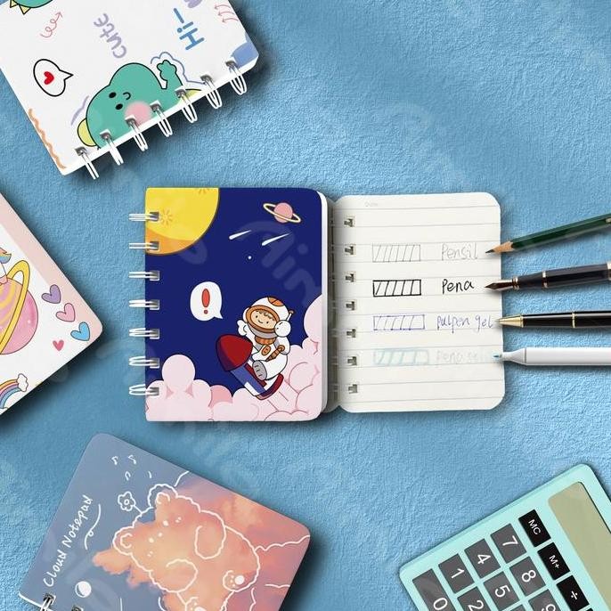 

[READY] Aimilo Notebook Mini A7 Buku Kecil Catatan Scrapbook Mini Buku Notes Kecil Alat Tulis Sekolah 50 Lembar Kertas Binder