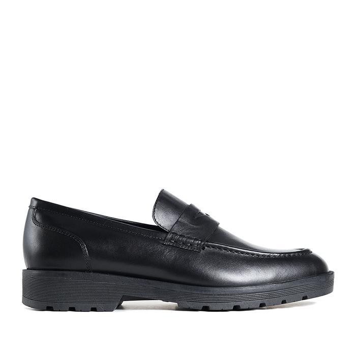Prabu - Sepatu Kulit Slip On Pria Prayoga Black Loafers Shoes Flat