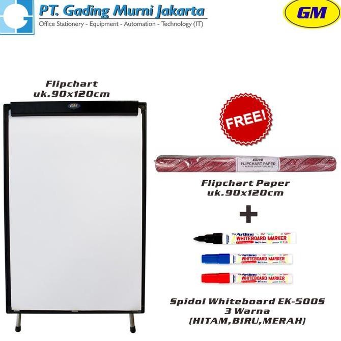 

Flipchart 90x120cm PROMO (Free kertas flipchart dan Spidol whiteboard) Kualitas Original