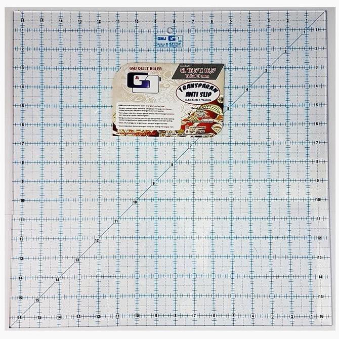 

penggaris carft dan quilting 16,5x16,5 inchi - GMJ Kualitas Original